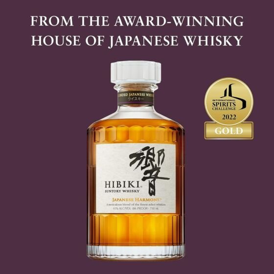 Hibiki Japanese Harmony Suntory Whisky, 70cl