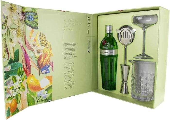 Tanqueray No. Ten Gin Martini Cocktail Gift Set 70cl