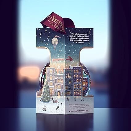 Christmas Globe Gin Liqueur – Spiced Orange and Cranberry Flavour, 70cl, 20% ABV