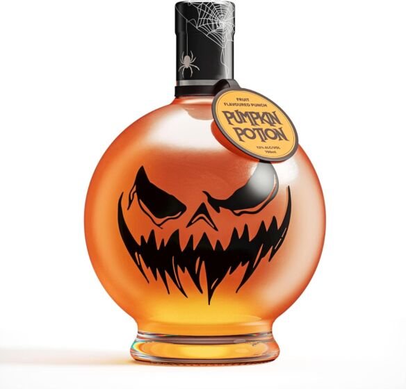 Pumpkin Potion Vodka Liqueur Illuminated Bottle 70cl