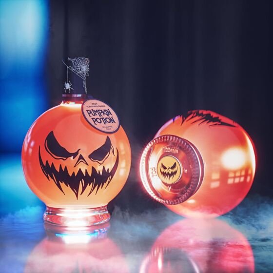 Pumpkin Potion Vodka Liqueur Illuminated Bottle 70cl