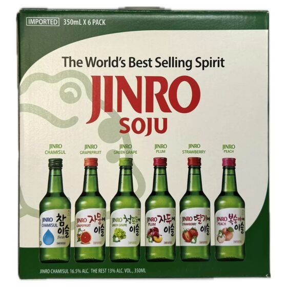 Jinaro Soju, 6 x 350ml ( Mix 6 Pack )