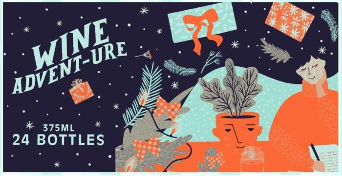 Wine Advent Calendar 24 Imported Bottles Variety - 24 x 375ml